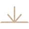 Ekena Millwork Saratoga Smooth Timber Gable Bracket, Douglas Fir, 72"W x 42"H x 1 1/2"D x 3 1/2"F, 14/12 Pitch GBW072X42X0204SAR00SDF - alternate 1